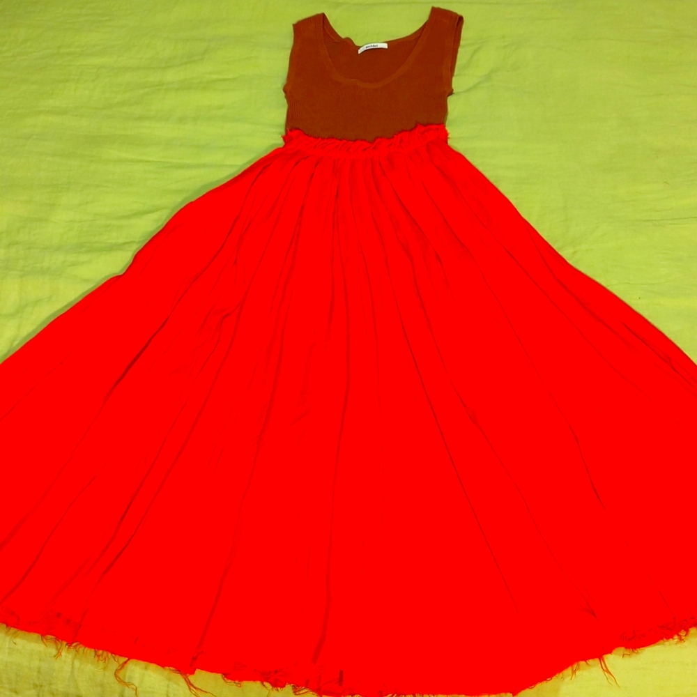 Orange & Brown Dress